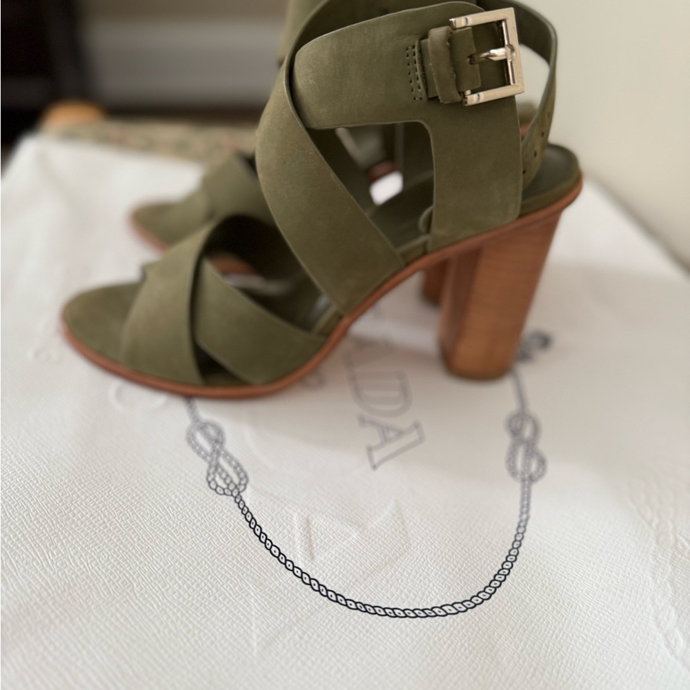 Joie Olive Green Strappy Heels